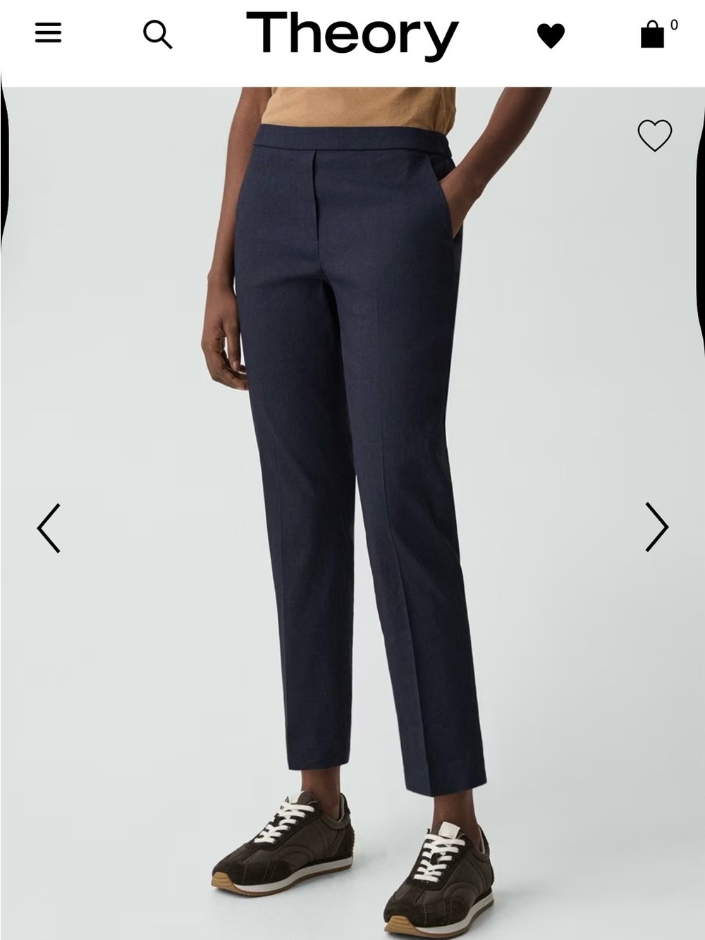 NWT 🌟 THEORY 🌟 TREECA PULL ON PANT MIDNIGHT NAVY